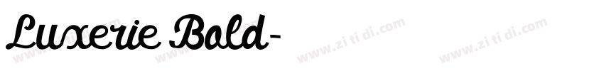 Luxerie Bold字体转换